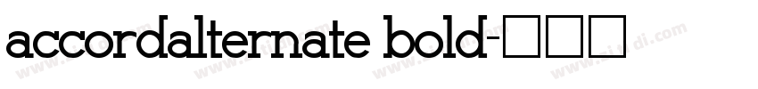 accordalternate bold字体转换